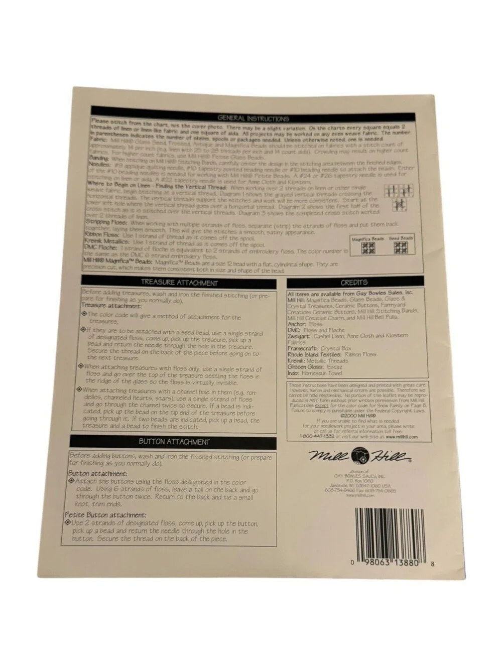 Mill Hill Frosty Nights II Cross Stitch Pattern Book